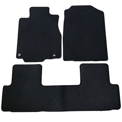 Floor Mats Compatible with 2012-2016 Honda CRV Black Nylon Front Rear Flooring Protection Interior Carpets 3PC By IKON MOTORSPORTS, 2013 2014 2015