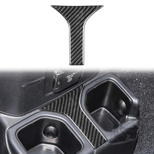 Car Rear Water Cap Holder Frame Cover Carbon Fiber Trim Stickers Compatible with Jeep Wrangler JL JLU Gladiator JT 2018 2019 2020 2021 2022 2023 2024 Interior Accessories - color: Black 20