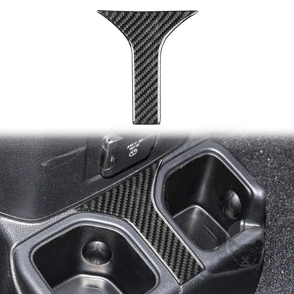 Car Rear Water Cap Holder Frame Cover Carbon Fiber Trim Stickers Compatible with Jeep Wrangler JL JLU Gladiator JT 2018 2019 2020 2021 2022 2023 2024 Interior Accessories - color: Black 20