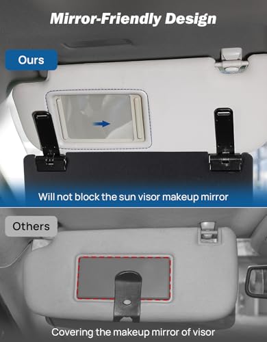 JOYTUTUS Sun Visor Extender for Cars, Sun Visor Extension Universal Sun Blocker UV400, Adjustable Visor Extension for Car Visor,Double-Clip,Anti Glare Stray Light - size: Standard Opaque Extender