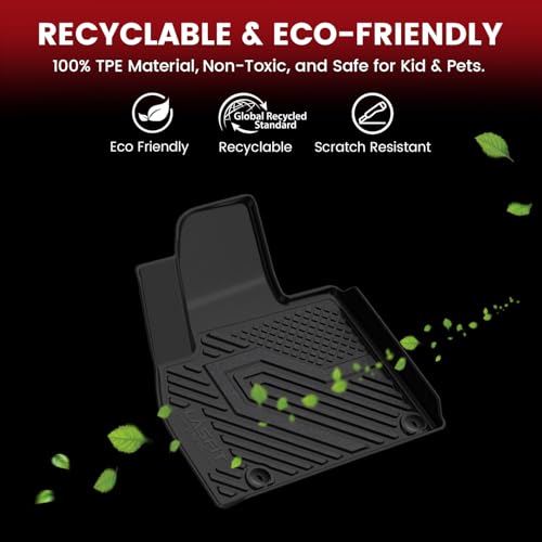 LASFIT Floor Mats & Backrest Mats & Cargo Mat for Kia Sorento 2026 2025 2024 2023 2022 2021 (Not Fit for Hybrid & PHEV) All Weather TPE Custom Fit Floor Liners Full Set Car Mats Accessories, Black
