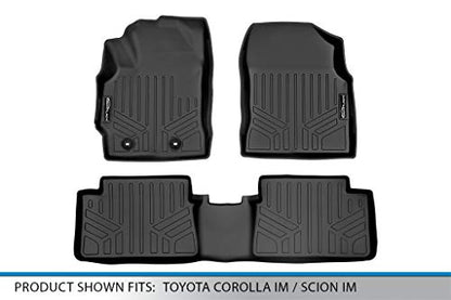 SMARTLINER Custom Fit Floor Mats 2 Row Liner Set for 2016-2016 Scion iM