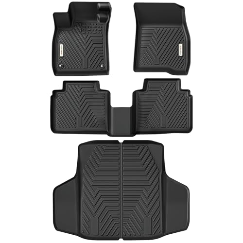 YITAMOTOR Floor Mats & Trunk Mat Fit for Honda Accord 2026 2025 2024 2023 (Gasoline & Hybrid), All Weather TPE Floor Liner Custom Fit for Accord Accessories, 1st, 2nd Row and Cargo Liners, Black - style: 2023-2026 Accord floor mats& cargo mats