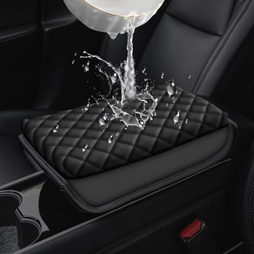 AOMSAZTO Center Console Cover Customized Armrest Cover Compatible with 2016-2023 2024 Toyota Tacoma, Soft Cozy Leather Arm Rest Covering for Car, Well-Make Durable Console Cushion Pad, Easy to Install - size: 2016-2024 Toyota Tacoma