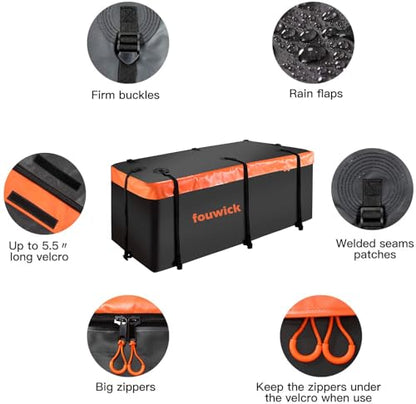 60" x 24" x 13" Hitch Cargo Carrier, 600 Lbs Heavy Duty Folding Luggage Rack for SUV & Truck, Steel Mesh Cargo Carrier Hitch Mount Fits 2" Receiver，with 57x22x13 Waterproof Bag - color: 60x24x13 inch with Bag