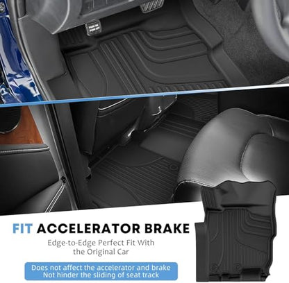 AOMSAZTO Floor Mats Compatible with 2008-2021 Nissan Frontier Crew Cab, Custom Fit Floor Liners, 1st & 2nd Row All-Weather Protection 3-pc, Black - style: 15)08-21 Frontier Floor Mats