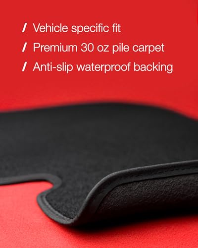 Floor Mats for Nissan Rogue - Custom Fit for 2021-2026 Nissan Rogue - Front & 2nd Row Set of 4 - Rubber Anti-Slip Back - 30oz Carpet Mat Heavy Duty - All Weather Car Liner Floormats