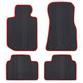 Car Floor Mat Custom Fit for BMW 3/4 Series 2019-2026 G20 G21 M3(G80) M4(G83) i4(G26) Black Red Rubber Auto Floor Liners Set All Weather Protection Heavy Duty Odorless