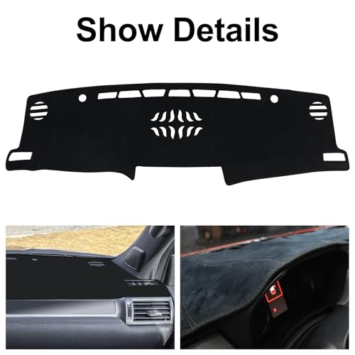 Dashboard Cover Mat for Lexus 2010-2022 GX GX460 GX400 Accessories Black Flannel Material Anti-Slip Dash Cover Mat Sunshade Glare UV Rays Protector - size: for Lexus 2010-2022 GX