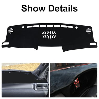 Dashboard Cover Mat for Lexus 2010-2022 GX GX460 GX400 Accessories Black Flannel Material Anti-Slip Dash Cover Mat Sunshade Glare UV Rays Protector - size: for Lexus 2010-2022 GX