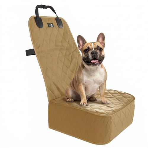 Active Pets Dog Car Seat Cover, Waterproof Front Seat Protector for SUV Truck Sedan, Pet Safety Travel Comfort System with Universal Fit, Beige - color: Beige