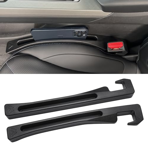 Car Seat Gap Filler Universal Fit Gap Filler Organizer Stop Things from Dropping for Car Trunk SUV, Black, Pack of 2