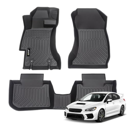 Jenofa-Floor Mats for Subaru WRX 2015-2021, WRX STi 2015-2021, Impreza 2012-2016,Subaru Crosstrek 2013-2017, XV Crosstrek 2013-2017 All Weather Floor Liner Accessories Black - style: 25|For WRX|2015-2021|Mat