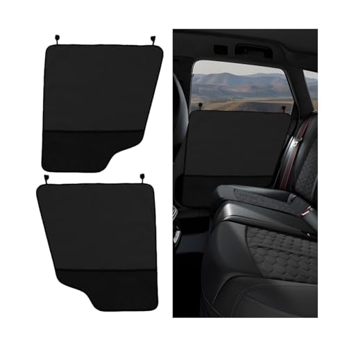 2PCS Car Door Protector for Dogs, Waterproof Anti-Scratch Vehicle Pet Door Covers with Storage Pockets, Auto Back Shield Pet Side Panel Guard Accessories, Universal for Most Cars (Black) - color: black