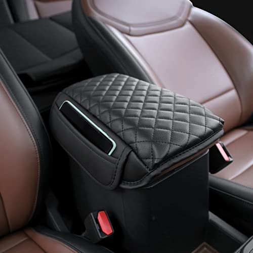 Mabett Center Console Armrest Cover for Ford Maverick 2026 2022-2025, Console Protector fit Maverick Accessories, Prevebt Pets Scratches, with Side Pockets (Black) - color: Black