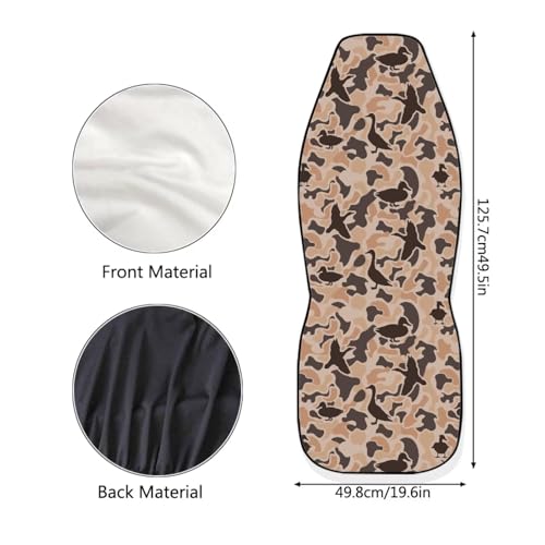Duck Camo Car Front Seat Covers Comfortable Car Seat Covers Full Set of 2 Stretch Polyester Fabric Cover Automotive Interior Seats Covers Fit for Most Cars SUV Sedans - color: Duck Camo