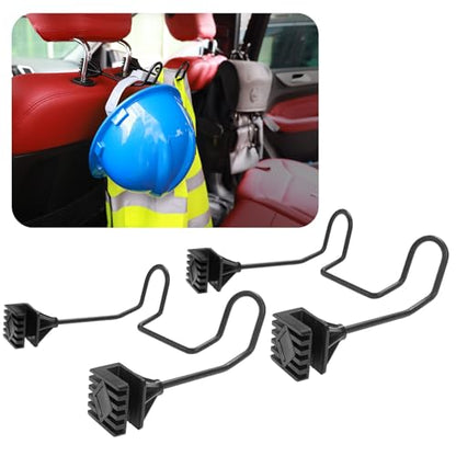 GODLIY Hard Hat Holder for Truck Seat - Work Truck Accessories for Hard Hat & Safety Vest,Car Back Seat Headrest Hooks for Men (2 PCS) - style: 2 PCS