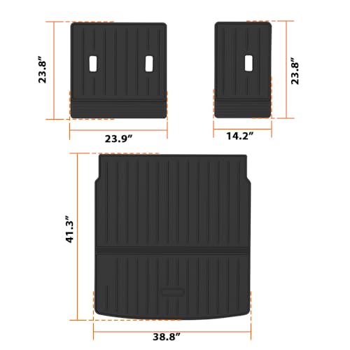 G-PLUS Floor Mats Trunk Mat Fit for Mazda CX-50 2023 2024 2025 w/Seat Back Protection TPE Custom Fit All Weather Full Cover Protection 3 Piece,Black - size: 23-25|Fit Mazda CX-50|3PCS