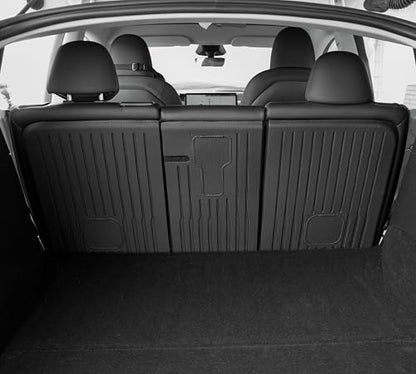 SUPER LINER Tesla Model Y Floor Mats 2021-2024 | Custom Fit All-Weather 9-Piece Set TPE Material |Full Coverage Floor Mats Back Seat Protector, Cargo Liner, Trunk & Interior Accessories - size: For Model Y 2021-2024*9pcs
