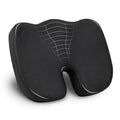 Mind Reader Memory Foam Seat Cushion with Air-Cloud Technology, Sciatica, Coccyx & Hip Pain Relief, Office, Memory Foam, Black - color: Black