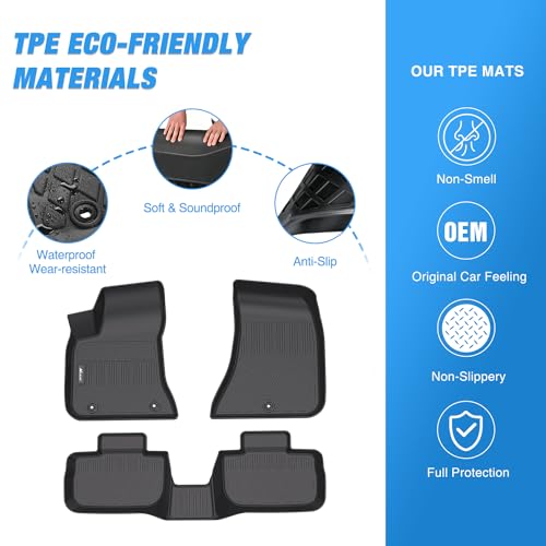 Nilight TPE Floor Mats for Dodge Charger RWD 2011-2023/Chrysler 300 RWD 2011 2012 2013 2014 2015 2016 2017 2018 2019 2020 2021 2022 2023,All Weather Custom Fit Heavy Duty Floor Liners - color: 2011-2023 Dodge Charger Chrysler 300|RWD