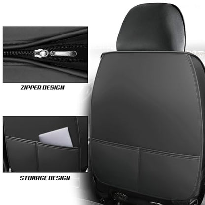 Car Seat Covers for Kia K5 2021-2026, Premium Nappa Leather, Waterproof, Anti-Slip, Full Coverage, Airbag Compatible, Breathable, All-Weather, Easy Install (5 Seats, Gray&White) - color: 5 Seats - Gray&White, size: Kia K5 2021-2026