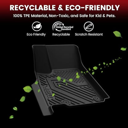 LASFIT Floor Mats for Jeep Grand Cherokee L 2021-2025 2026 (ONLY for 6 Seaters Without Center Console) All Weather Custom Fit Car Floor Liners Seatback Cargo Trunk Mat Black - style: Grand Cherokee L 6 Seats 2021-2026 Floor Mats