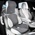 Car Seat Cushion & Lumbar Support Pillow & Car Neck Pillow Ergonomic and 100% Memory Foam, Upgraded Larger and Breathable Car Seat Cushion & Back Support Pillow - Gray - color: B-cushion&lumbar&neck Pillow-gray