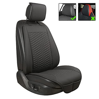 Black Panther Car Seat Cover, 1 Piece Universal Sideless Driver Seat Protector, Universal Fit 95% Vehicles, Without Lumbar Support (Black) - color: 1 Piece Black(without Lumbar Support)