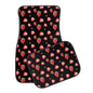 Strawberry Red Black Automotive Floor Mats Set of 4Pcs Carpet Front & Rear Car Floor Mats Universal Fit - color: Strawberry Red Black