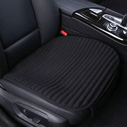 Suninbox Black Car Seat Covers,Buckwheat Hulls Car Seat Cushion,Truck Seat Covers,Compatible Sedan SUV Van MPV,Car Seat Pads,Bottom Seat Covers for Cars[Black Front Seat] - color: Black