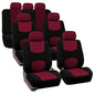 FH Group Flat Cloth Full Set Car Seat Covers Three Row 7 Seater - Universal Fit for Cars, Trucks & SUVs Burgundy - color: Burgundy