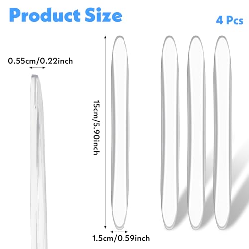 4Pcs Silicone Car Door Edge Guards, Anti-Collision Bumper Guard Protector Clear Strips Protector Universal Car Door Protectors Trim Molding for Sedans SUV Bumper Rearview Mirror (Transparent)