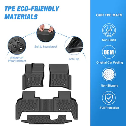 Nilight TPE Floor Mats for Land Rover Defender 110 2020 2021 2022 2023 2024 2025 All Weather Custom Fit Heavy Duty Floor Liners - color: 2020-2025 Land Rover Defender 110
