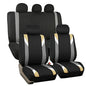 FH Group Premium Modernistic Flat Cloth Car Seat Covers – Universal Fit, Washable Seat Covers for SUV Sedan Van, Beige, Full Set - color: Beige, size: Full Set