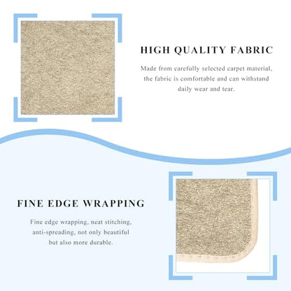 4PCS Car Floor Mats, Waterproof Non-Slip Car Floor Liners with Safety Heel Pad, All-Weather Wear-Resistant Mats Heavy Duty Universal Carpets for Truck SUV Van Sedan (Beige) - color: Beige