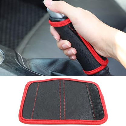 Handbrake Protective Cover Compatible with Chevy Corvette C6 2005-2013,Soft No-Slip Handbrake Cover Sleeve Leather Material Interior Accessories Protective Cover Decoration