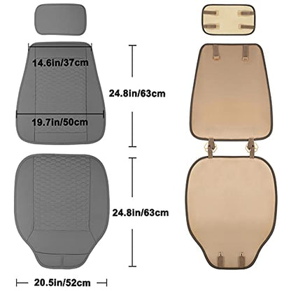 Black Panther Car Seat Cover, 1 Piece Universal Sideless Driver Seat Protector, Universal Fit 95% Vehicles, Without Lumbar Support (Gray) - color: 1 Piece Gray(without Lumbar Support)