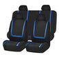 FH Group Car Seat Covers Full Set Cloth - Universal Fit Automotive Seat Covers, Low Back Front Seat Covers, Solid Back Seat Cover, Washable Car Seat Cover for SUV, Sedan and Van Blue - color: Blue, size: Full Set