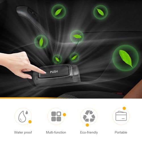 Car Trash Can, Push to Open Hanging Garbage Bin with 30 Trash Bags, Waterproof Leak-proof Large Capacity Storage Can, Portable Supplies Box for Car Sedan Truck SUV (Black) - color: Black