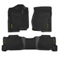 PIT66 Floor Mats Compatible with 2007-2013 Chevy Silverado/GMC Sierra 1500 Crew Cab, Fit 2007-2014 Silverado/Sierra 2500/3500 HD Crew Cab, TPE 3-Piece Floor Liners - size: Fit Chevy Silverado Crew Cab 2007-2013 | 3PCS