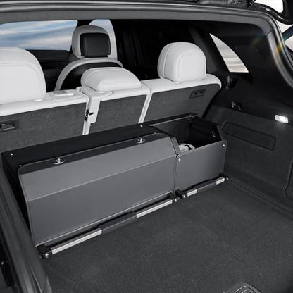Car Trunk Organizer, Leather Car Trunk Storage Organizer with Lid and Sturdy Handle Car Storage for SUV, Truck, Sedan (Black, 36.2 x 11.4 x 12.2in) - size: 36.2" x 11.4" x 12.2"