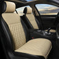 Black Panther 1 Pair Luxury Car Seat Covers Protectors, Anti-Slip Driver Seat Cover with Partial Backrest Coverage (Middle Part Only), Diamond Pattern, Compatible with 95% Cars (Beige) - color: Diamond Pattern - Beige