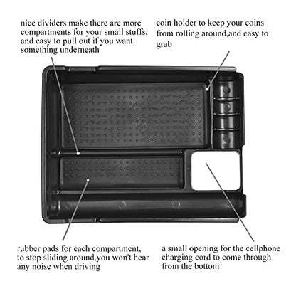 Center Console Organizer Storage Box Compatible with Nissan Rogue 2014-2020 Rogue Sport 2017-2022 Murano 2015-2024 ABS Insert Tray Organizer Glove Pallet - size: for Rogue 14-20/Rogue Sport 17-22/Murano 15-24