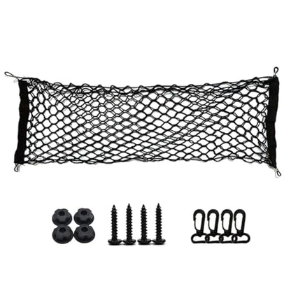 ZIMISI Car Cargo Net, Elastic Stretchable Car Trunk Cargo Storage Net with Hooks, Double-Layer Nylon Truck Organizer Mesh, Vehicle Interior Accessories for Most SUVs, Trucks (43.3x15.7 inch/110×40 cm) - size: 43.3x15.7 inch/110×40 cm