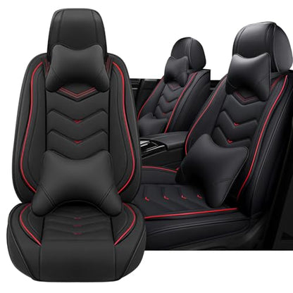Car Seat Cover for KIA Soul 2010-2025, Driver's Seat Covers,Non-Slip Waterproof seat Cover,Wear-Resistant Nappa Leather car seat Covers. (Luxury 2 Seats/Black) - color: Black, size: Luxury 2 Seats