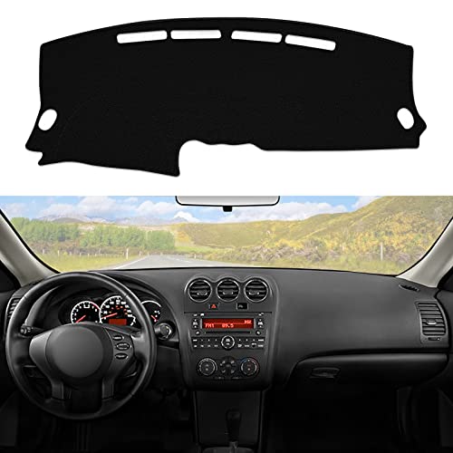 Dashboard Dash Cover Mat Carpet Compatible with 2007-2012 Altima(Black) - size: 2007-2012 Nissan Altima