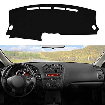 Dashboard Dash Cover Mat Carpet Compatible with 2007-2012 Altima(Black) - size: 2007-2012 Nissan Altima