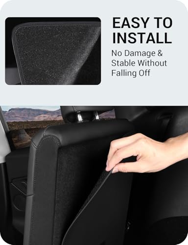 BASENOR 2020-2024 Tesla Model Y Rear Seat Back Cover All Weather Second Row Seats Back Liner Protector Rear Backrest Cover Mats Proprietary Design for 5-Seater Model Y 3PCS - size: 2020-2024 Model Y