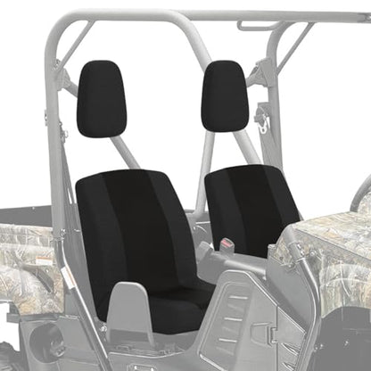 KEMIMOTO UTV Seat Covers, Black Seat Covers with Headrest Covers Compatible with Rhino 700 660 450 2004-2021 All Models - color: Black